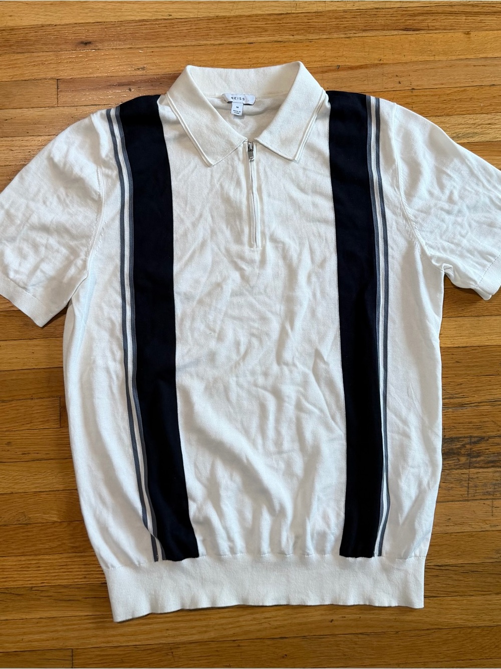 Reiss Signature White Polo with Black Stripe Detail